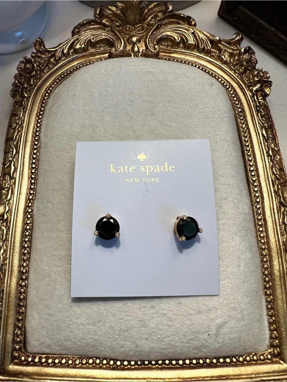 Kate Spade New York Round Black Stud Earrings